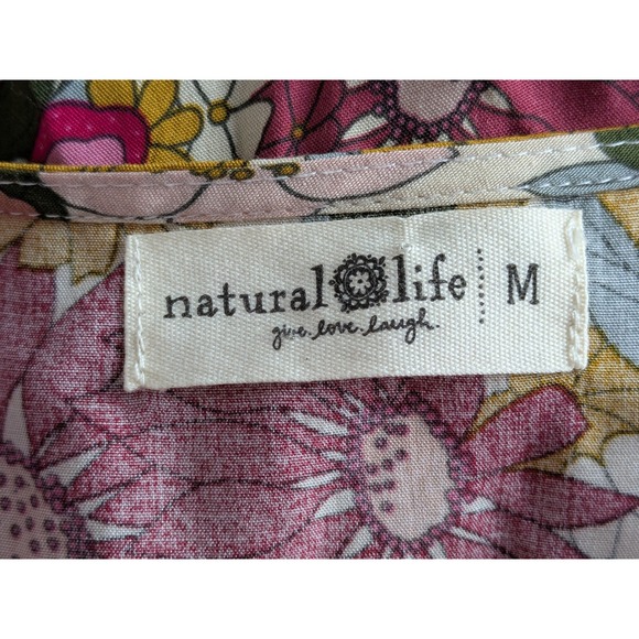 Natural Life Mini Stella Floral Babydoll Dress Pockets Cottagecore M NWOT - Picture 5 of 8